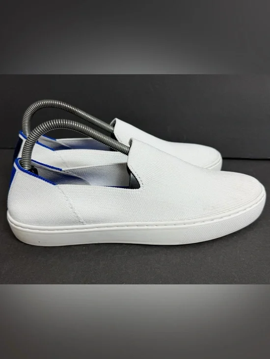 Rothy's Original Slip On Sneakers Womens 9 White Knit Casual Flats Shoes - Picture 1 of 8